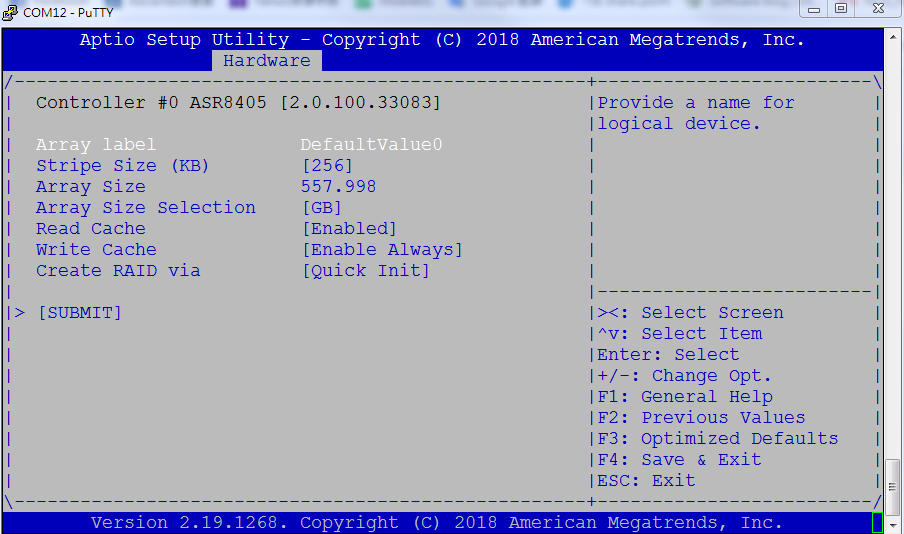 Build Microsemi Adaptec Series 8 Raid Using Uefi Mode On Sky-8101 